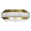CWI Lighting Valdivia 5 Light Glass Indoor Flush Mount in Satin Gold