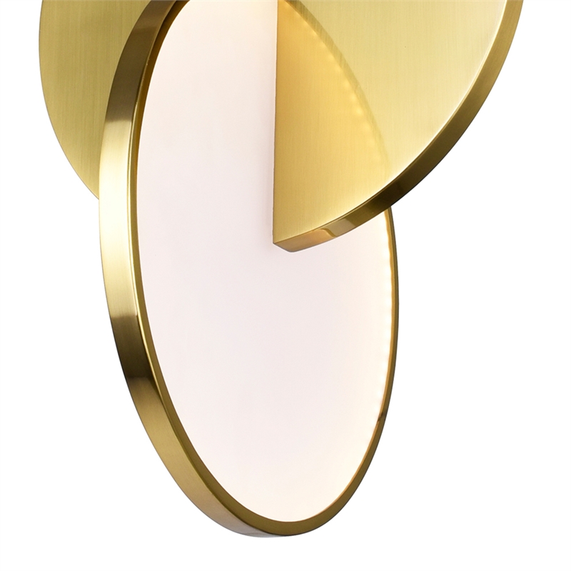 CWI Lighting Tranche Metal LED Mini Pendant in Brushed Brass