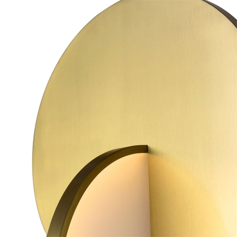 CWI Lighting Tranche Metal LED Mini Pendant in Brushed Brass