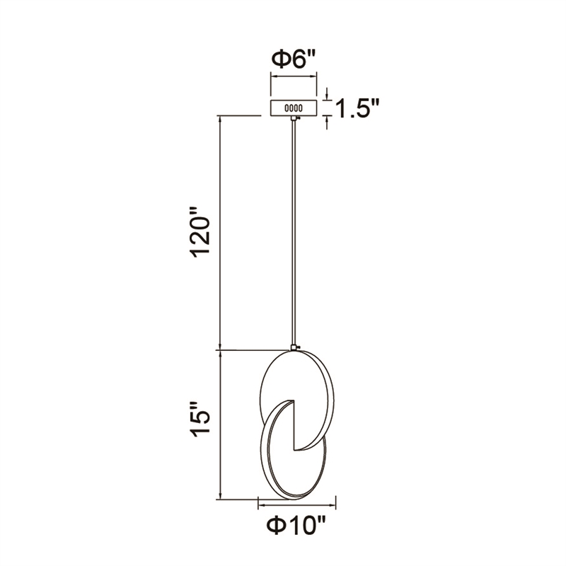 CWI Lighting Tranche Metal LED Mini Pendant in Brushed Brass