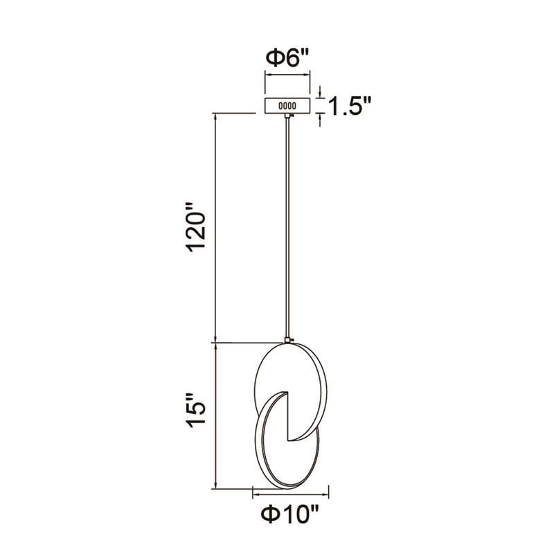 CWI Lighting Tranche Metal LED Mini Pendant in Brushed Brass