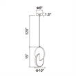 CWI Lighting Tranche Metal LED Mini Pendant in Brushed Brass