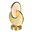 CWI Lighting Tranche Integrated LED Metal Table Lamp in Brushed Brass