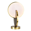 CWI Lighting Tranche Integrated LED Metal Table Lamp in Brushed Brass