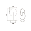 CWI Lighting Tranche Integrated LED Metal Table Lamp in Brushed Brass