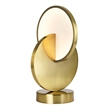 CWI Lighting Tranche Integrated LED Metal Table Lamp in Brushed Brass