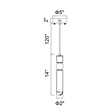 CWI Lighting Chime Metal LED Mini Pendant in Polished Nickel