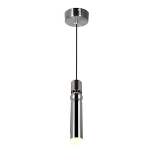 CWI Lighting Chime Metal LED Mini Pendant in Polished Nickel