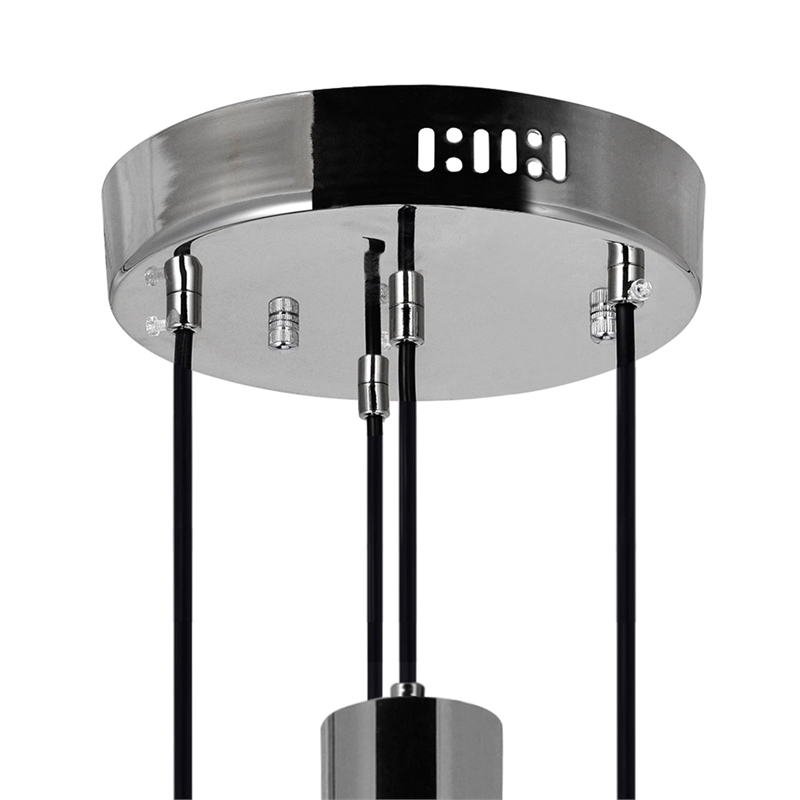 CWI Lighting Chime 4 Light Integrated LED Metal Pendant in Polished Nickel