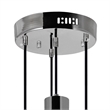 CWI Lighting Chime 4 Light Integrated LED Metal Pendant in Polished Nickel