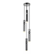 CWI Lighting Chime 4 Light Integrated LED Metal Pendant in Polished Nickel