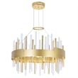 CWI Lighting Millipede Integrated LED Metal Chandelier in Satin Gold