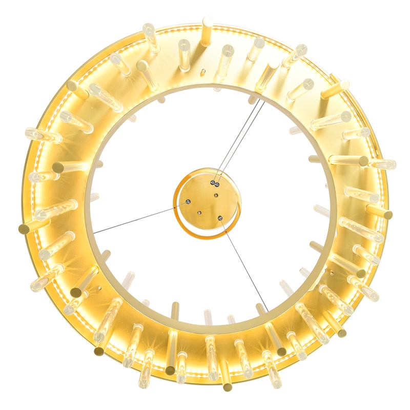 CWI Lighting Millipede Integrated LED Metal Chandelier in Satin Gold
