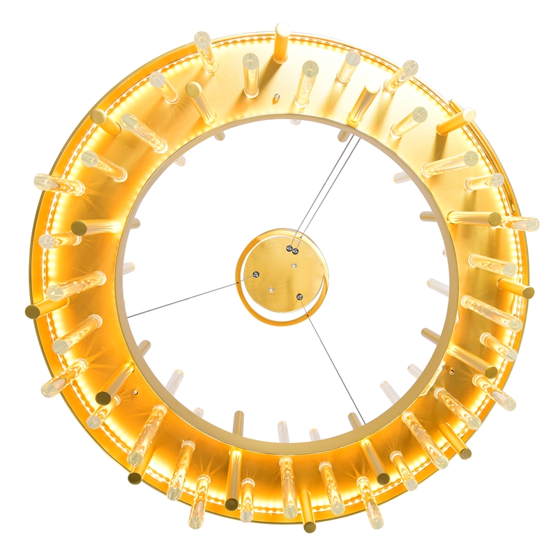 CWI Lighting Millipede Integrated LED Metal Chandelier in Satin Gold
