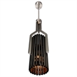 CWI Lighting Fermont 6 Light Metal Mini Pendant in Stain Nickel/Pearl Black