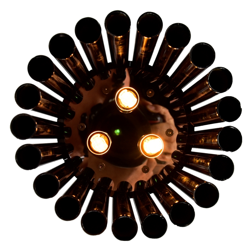 CWI Lighting Fermont 6 Light Metal Mini Pendant in Stain Nickel/Pearl Black