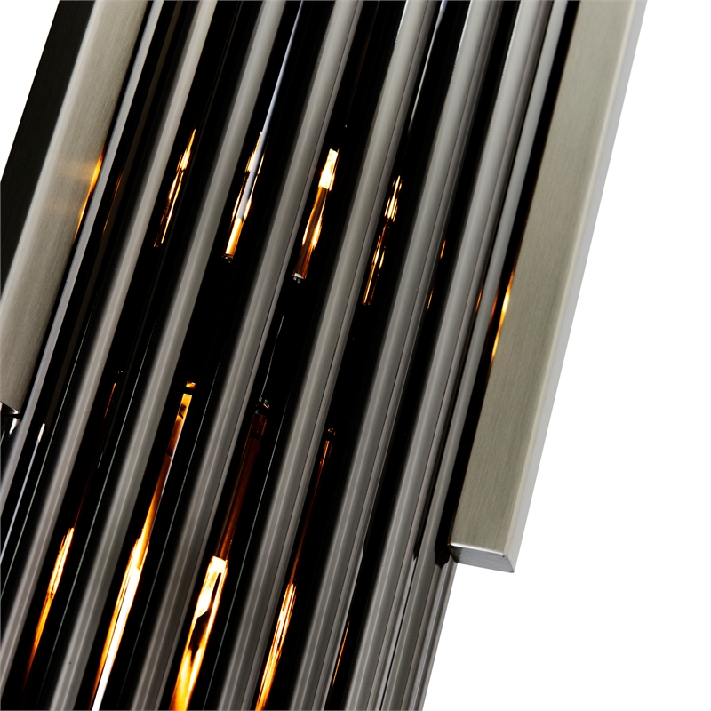 CWI Lighting Fermont 6 Light Metal Mini Pendant in Stain Nickel/Pearl Black