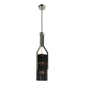 CWI Lighting Fermont 6 Light Metal Mini Pendant in Stain Nickel/Pearl Black