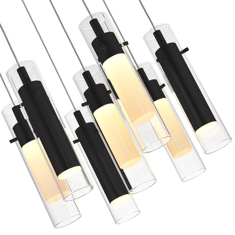 CWI Lighting  Olinda 37 Light LED Integrated Metal Chandelier in Black