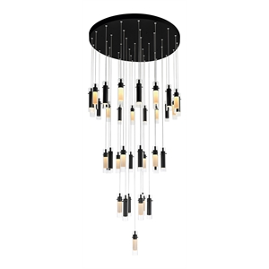 CWI Lighting  Olinda 37 Light LED Integrated Metal Chandelier in Black