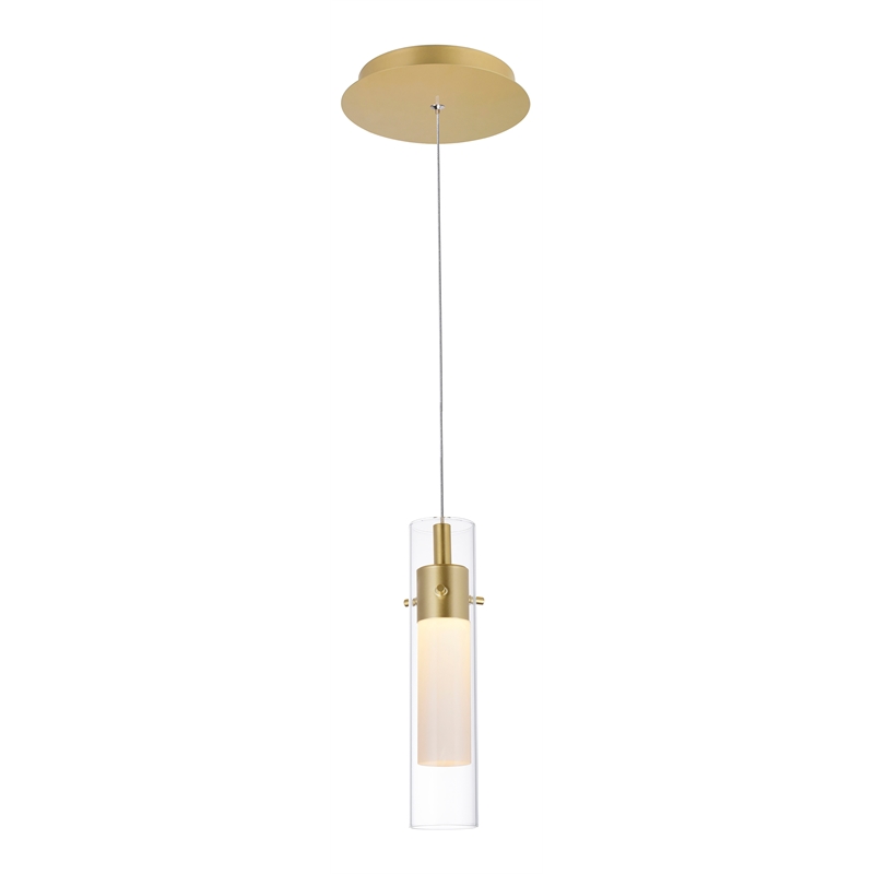 CWI Lighting Olinda LED Integrated Metal Mini Pendant in Gold