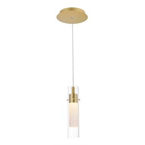 CWI Lighting Olinda LED Integrated Metal Mini Pendant in Gold