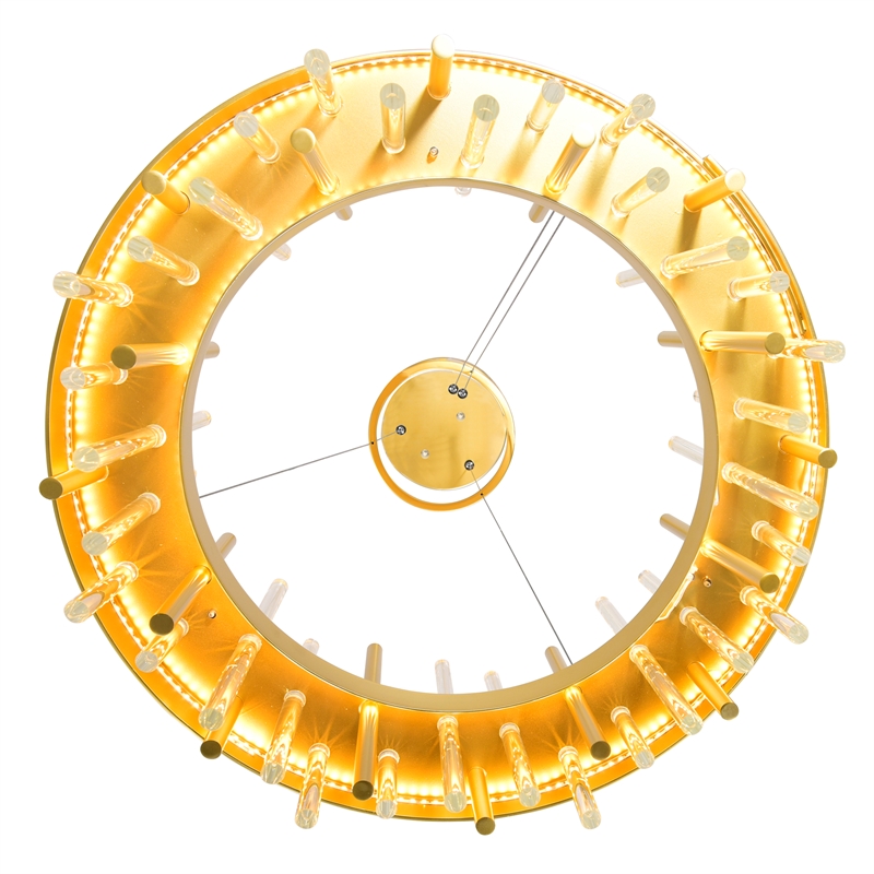 CWI Lighting Millipede Integrated LED Metal Chandelier in Satin Gold