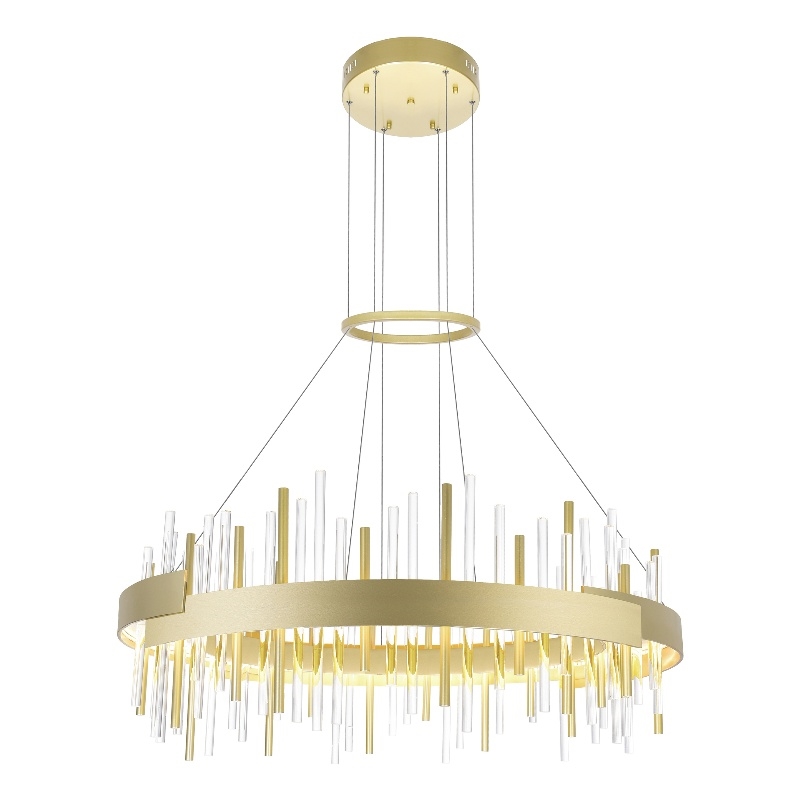 CWI Lighting Millipede Integrated LED Metal Chandelier in Satin Gold