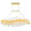 CWI Lighting Millipede Glass LED Chandelier in Clear/Satin Gold