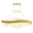 CWI Lighting Millipede Glass LED Chandelier in Clear/Satin Gold