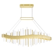 CWI Lighting Millipede Glass LED Chandelier in Clear/Satin Gold