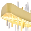CWI Lighting Millipede Glass LED Chandelier in Clear/Satin Gold