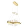 CWI Lighting Millipede Glass LED Chandelier in Clear/Satin Gold