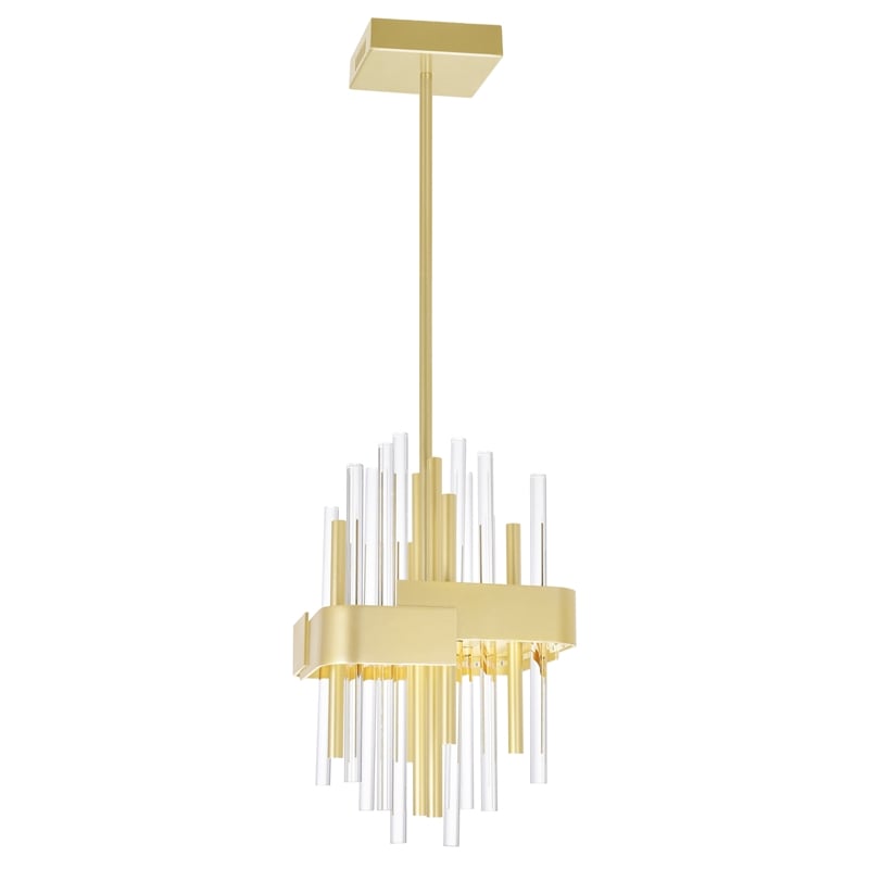 CWI Lighting Millipede Integrated LED Metal Mini Pendant in Satin Gold