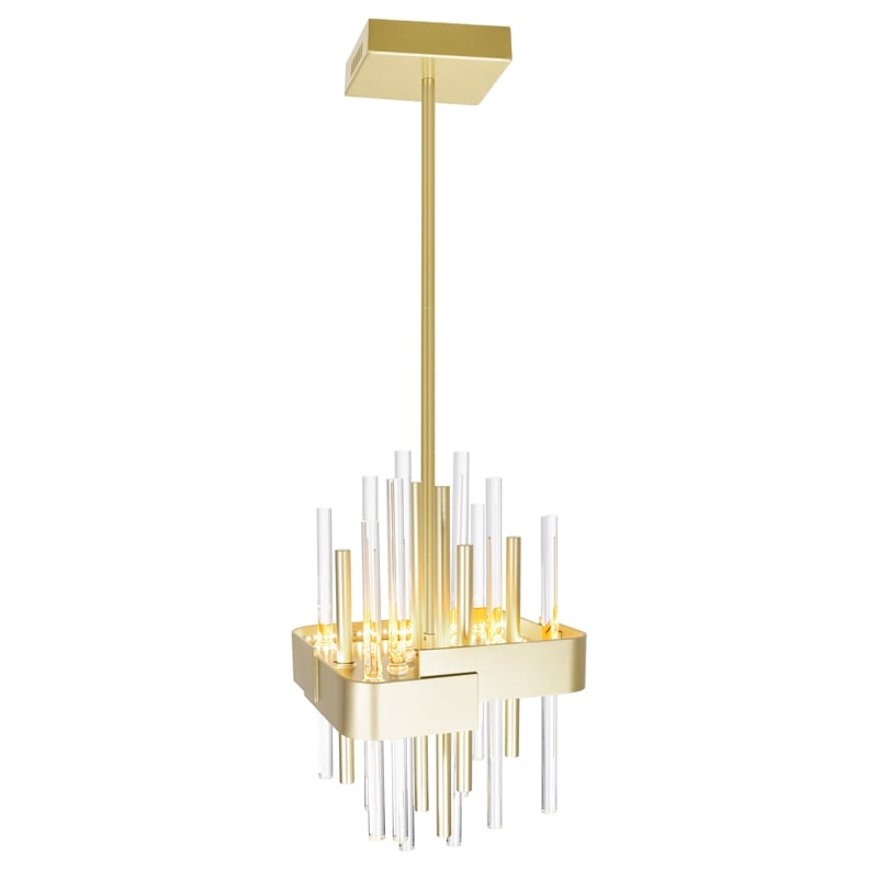 CWI Lighting Millipede Integrated LED Metal Mini Pendant in Satin Gold