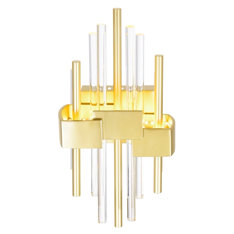 CWI Lighting Millipede Integrated LED Metal Wall Sconce in Satin Gold
