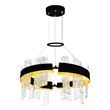 CWI Lighting Guadiana LED Integrated Glass Chandelier in Black