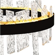 CWI Lighting Guadiana LED Integrated Glass Chandelier in Black