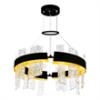 CWI Lighting Guadiana LED Integrated Glass Chandelier in Black