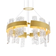 CWI Lighting Guadiana Glass LED Chandelier in Clear/Satin Gold
