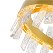 CWI Lighting Guadiana Glass LED Chandelier in Clear/Satin Gold