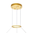 CWI Lighting Guadiana Glass LED Chandelier in Clear/Satin Gold
