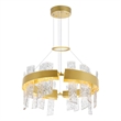 CWI Lighting Guadiana Glass LED Chandelier in Clear/Satin Gold