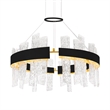 CWI Lighting Guadiana 1 Light LED Integrated Glass Chandelier in Black