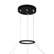 CWI Lighting Guadiana 1 Light LED Integrated Glass Chandelier in Black