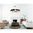 CWI Lighting Guadiana 1 Light LED Integrated Glass Chandelier in Black