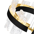 CWI Lighting Guadiana 1 Light LED Integrated Glass Chandelier in Black