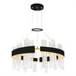 CWI Lighting Guadiana 1 Light LED Integrated Glass Chandelier in Black
