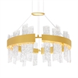 CWI Lighting Guadiana Glass LED Chandelier in Satin Gold