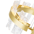 CWI Lighting Guadiana Glass LED Chandelier in Satin Gold